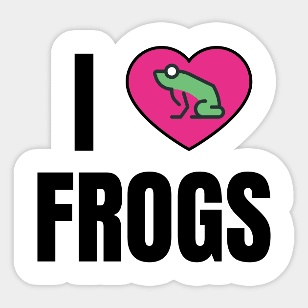 I Love Frogs Sticker by QCult